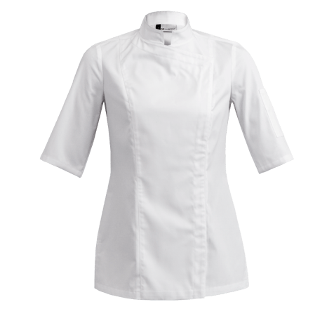 vetipro vente en ligne vetements pro veste de cuisine femme sienne blanche mc p vface