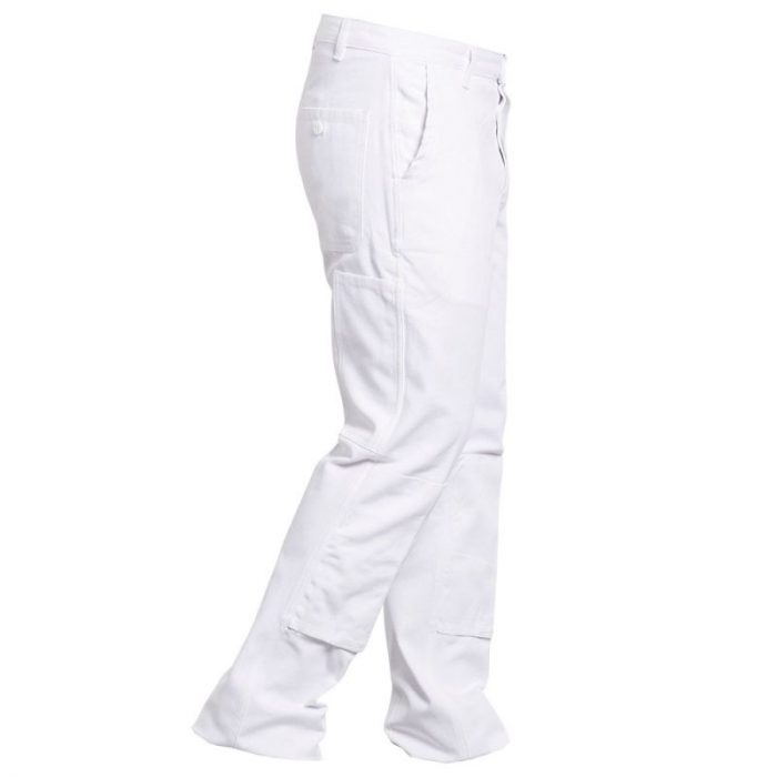 vetipro vente en ligne vetements pro pantalon coton blanc poches genoux 4pantalon de travail avec poches genoux 100 coton pbv