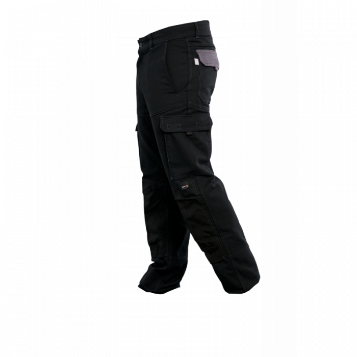 vetipro vente en ligne vetements pro pantalon poches genoux cordura fabian 03pantalon typhon plus noir gris pg