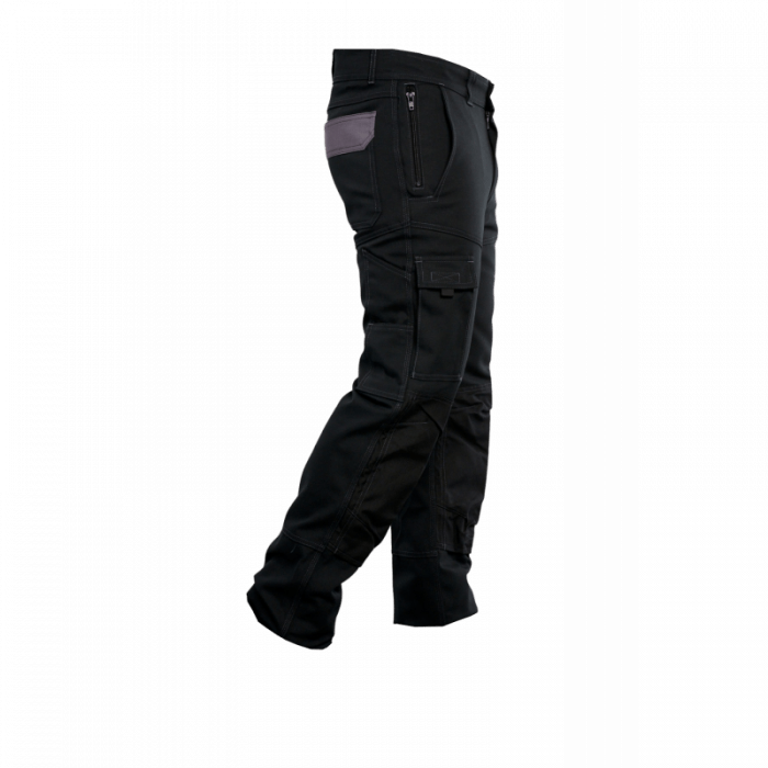 vetipro vente en ligne vetements pro pantalon poches genoux cordura fabian 04pantalon typhon plus noir gris pg
