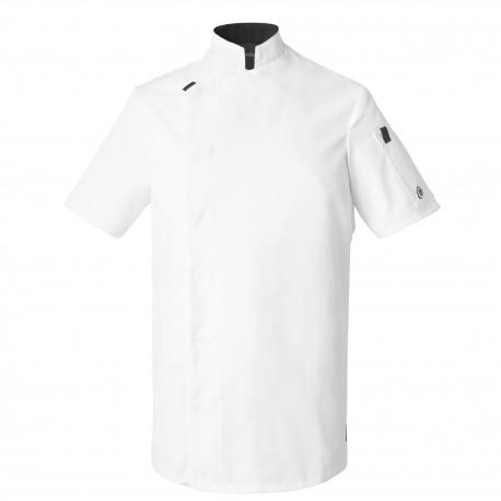vetipro vente en ligne vetements pro veste de cuisine manches courtes shade anthracite 2 blanc veste shade blanc