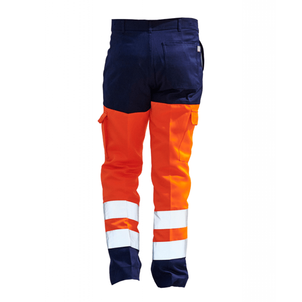 vetipro vente en ligne vetements pro pantalon haute visibilite en20471 0 orange fluobleu marine 02pantalon hv en20471 marine orange