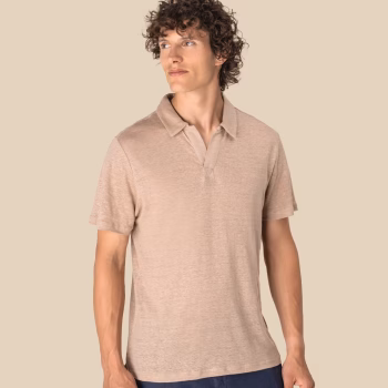 POLO Homme  en maille 100% lin.