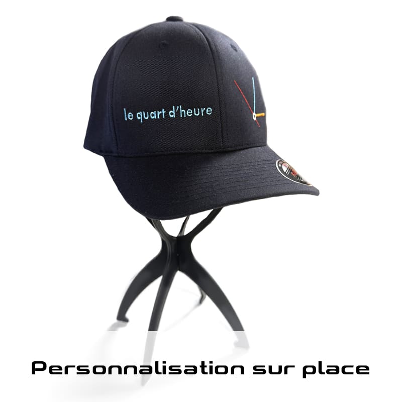 Casquette_lequartdheure Casquette personnalisable sur placebroderie impression à partir d'une pièce