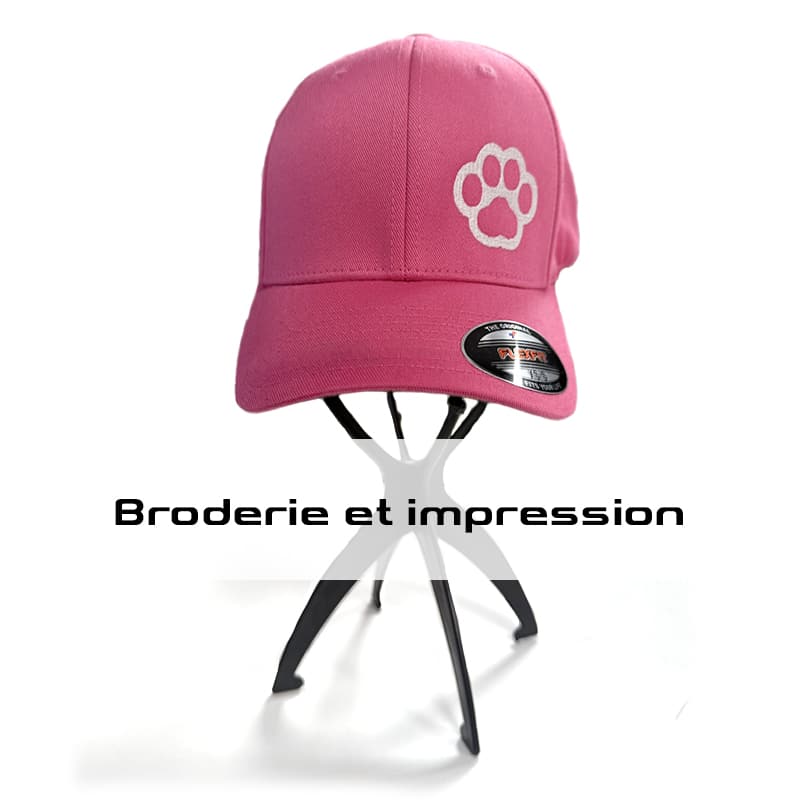 Casquette_rose Casquette personnalisable sur placebroderie impression à partir d'une pièce